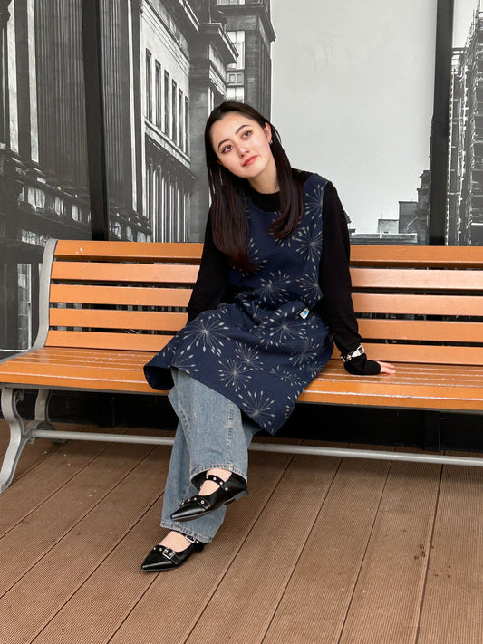 藍染めエプロンドレスへの想い