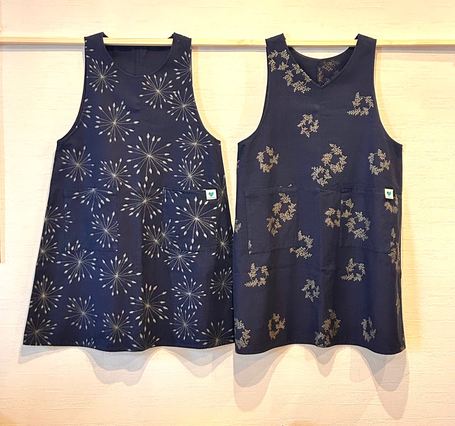 藍染めエプロンドレス Indigo Dyed Apron/Pinafore