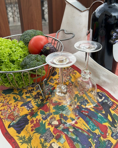 ティータオル　歌川　植木尽　Tea Towel  Plants